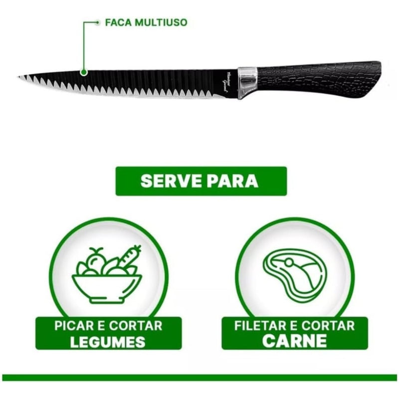 Conjunto Profissional do Chef - 6 Peças para Culinária de Al